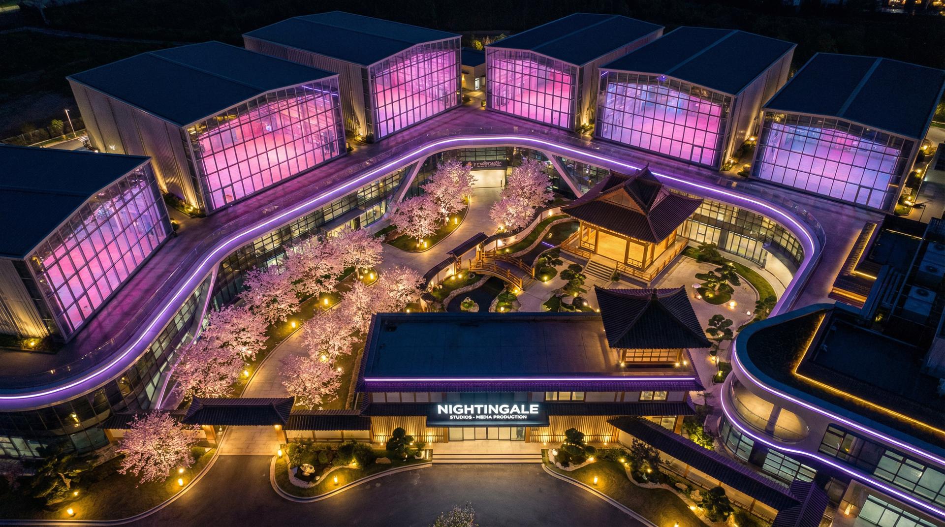 蜜桃传媒传媒基地 - 影视制作基地航拍